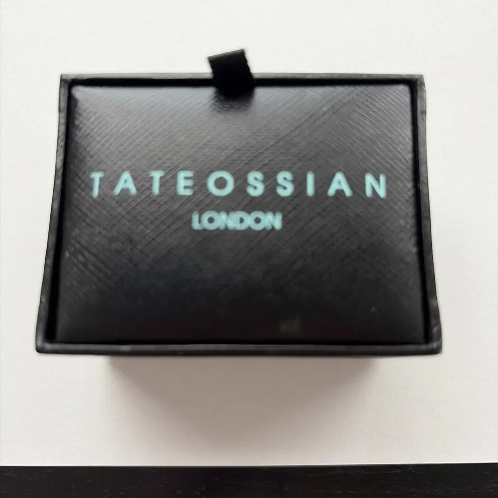 Vintage Robert Tateossian Sterling Cuff Links Spinning Lapis Globe